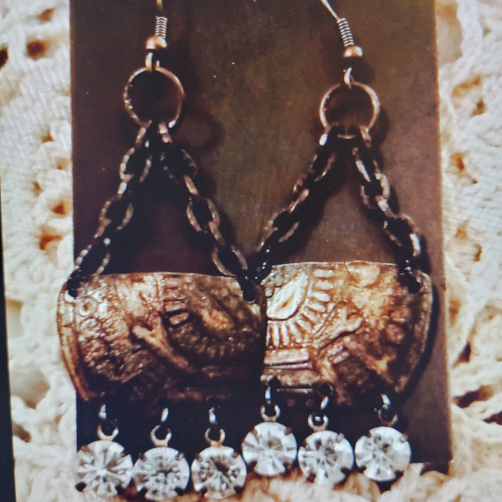 Handmade fish hook earrings